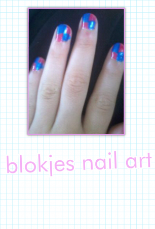 blokjes nail art